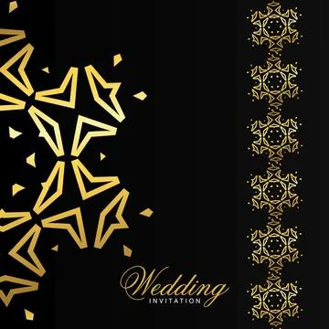 Wedding card with creative design and elegent style Stock Illustration