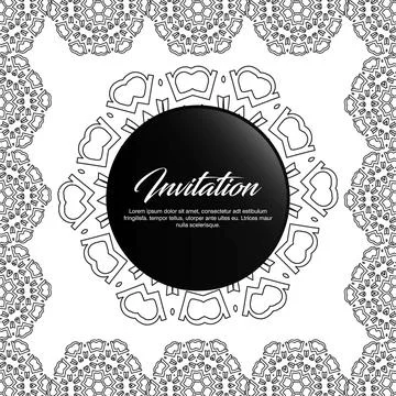 Wedding card with creative design and elegent style Illustrazione stock
