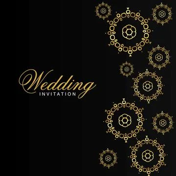 Wedding card with creative design and elegent style Stock Illustration