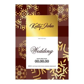 Wedding card with creative design and elegent style Stock-Illustration