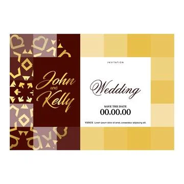 Wedding card with creative design and elegent style Stock Illustration