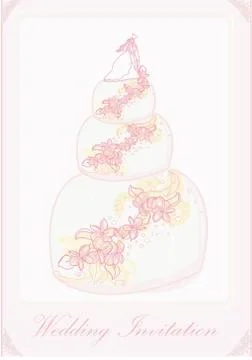 Wedding card design Stock Illustration