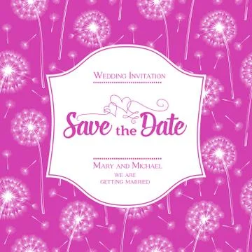 Wedding card design Stock Illustration