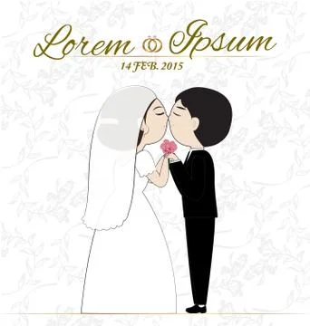 Wedding card Illustrazione stock
