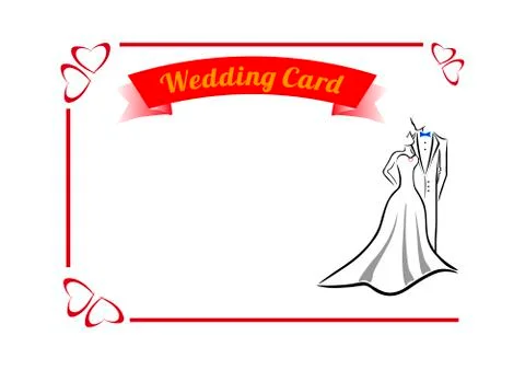 Wedding card Stock Illustration