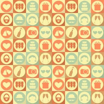 Wedding Card Seamless Background Stock-Illustration