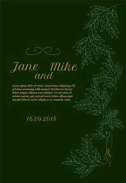 Wedding card template Stock-Illustration