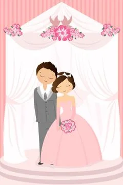 Wedding celebration Illustrazione stock