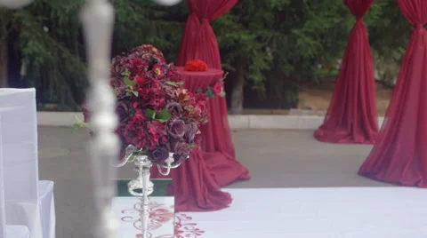 Wedding ceremony arch 스톡 동영상 58194053