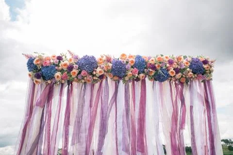 Wedding ceremony arch Fotos Stock