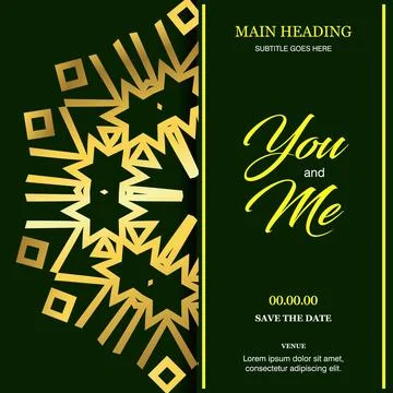 Wedding ceremony card with elegent design and typography vector Stock Illustration