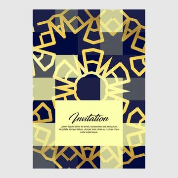 Wedding ceremony card with elegent design and typography vector Stock Illustration