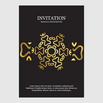 Wedding ceremony card with elegent design and typography vector Stock Illustration