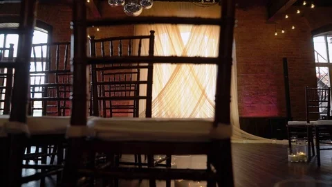 Wedding ceremony decorated Stock Footage 109620048