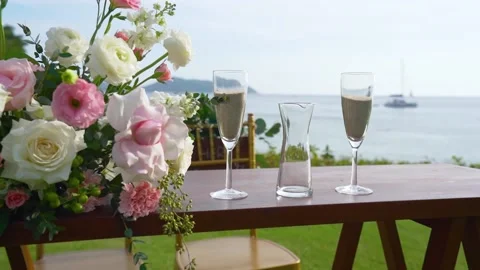 Wedding ceremony decoration.  Stock Footage 155774553