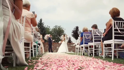 Wedding Ceremony Location Stock Footage
