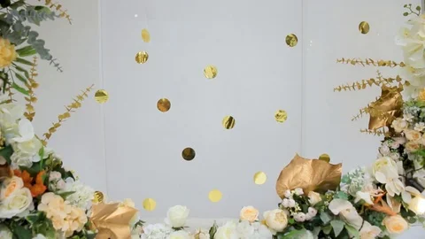 Wedding ceremony outside the restaurant. Stock Footage 125898360
