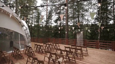 Wedding ceremony place Stock Footage 72762059