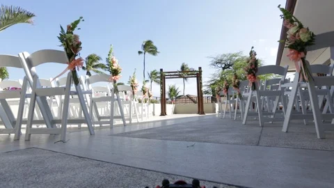 Wedding Ceremony Set Up Stock Footage 105333799