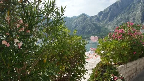 Wedding ceremony on the shore of Lake Como Stock Footage 74148586