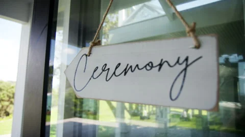 Wedding Ceremony SIgn Stock Footage 241406515