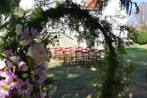 Wedding chairs Stock-Fotos