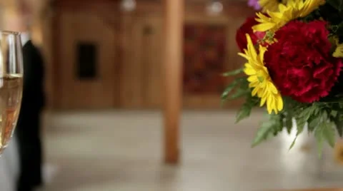 Wedding Champage Dolly Stock Footage 22774453