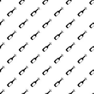 Wedding champagne explosion pattern seamless Stock Illustration