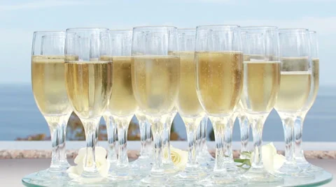 Wedding champagne Stock Footage 31206676