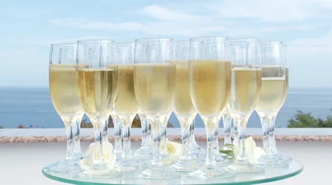 Wedding champagne Stock Footage 31206742