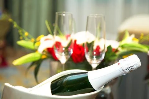 Wedding champagne Stock Photos