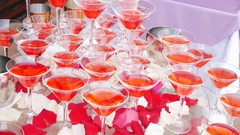 Wedding champagne tower 库存影片 95602490