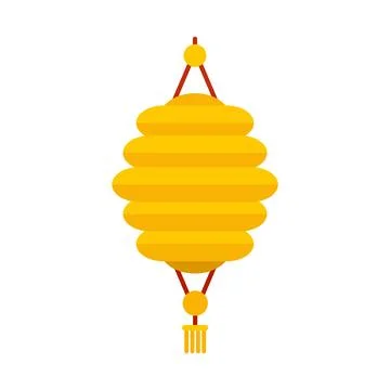 Wedding chinese lantern icon flat isolated Stock Illustration