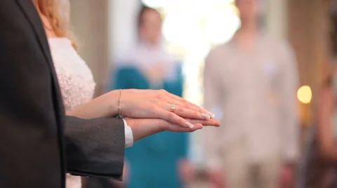 Wedding in church Video stock 6186275