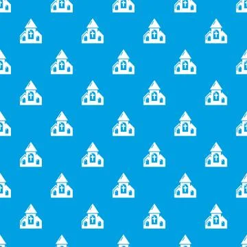 Wedding church pattern seamless blue Illustrazione stock