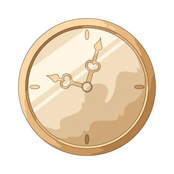 Wedding clock illustration Stock Illustration