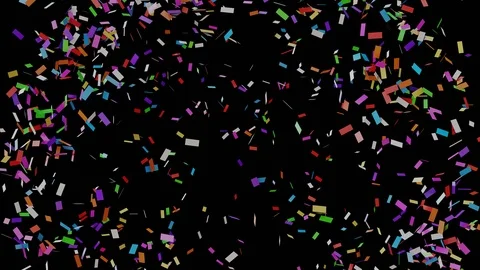 Wedding confetti explosion - multicolored confetti falling with depth of field Stock Footage 121462589