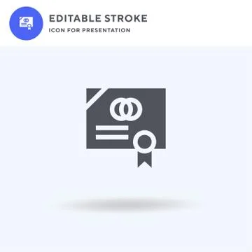 Wedding Contract icon vector, filled flat sign, solid pictogram isolated on Illustrazione stock