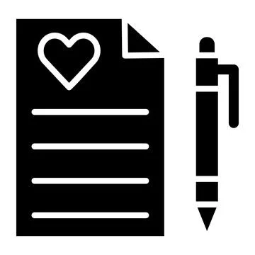 Wedding contract Vector Icon Design Illustration Stock Illustration