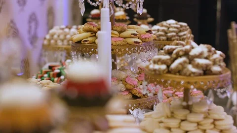 Wedding Cookie &amp; Dessert Table at Reception 動画素材 98668697
