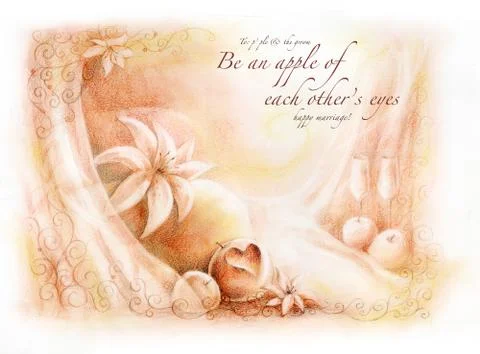 Wedding couple congratulation card Ilustración de archivo