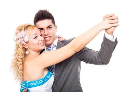 Wedding couple dancing Stock Photos