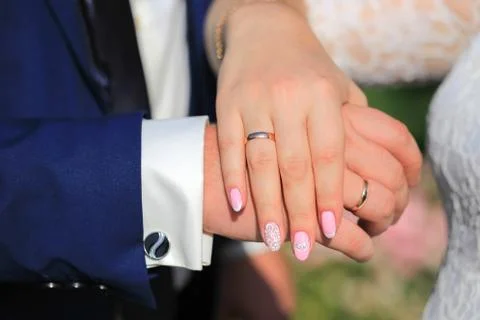Wedding couple hands Photos