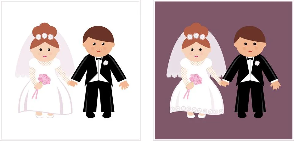 Wedding couple. Stock Illustration