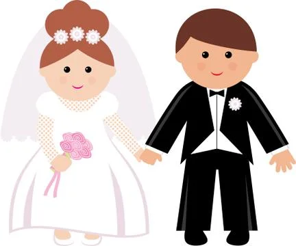 Wedding couple. Stock Illustration