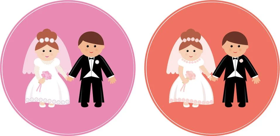 Wedding couple. 스톡 일러스트