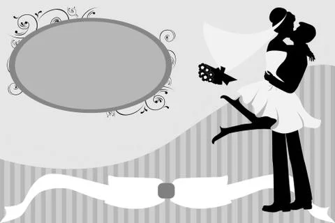 Wedding couple Stock Illustration