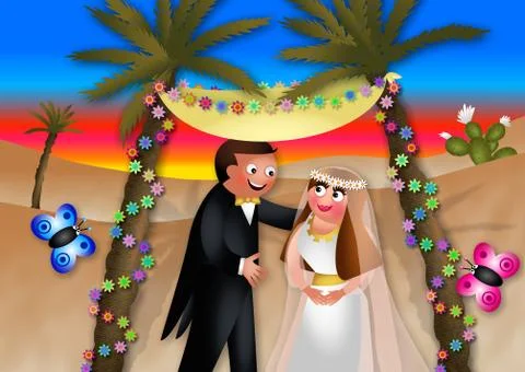 Wedding Couple Stock-Illustration