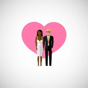 Wedding couple Stock Illustration