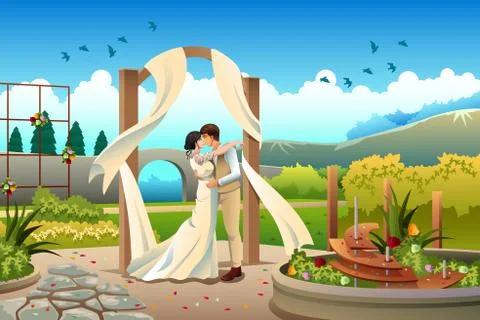 Wedding Couple Stock Illustration
